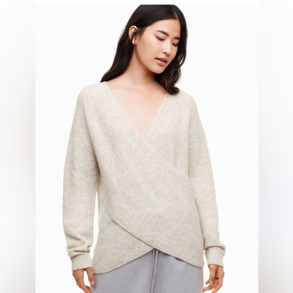 Babaton Sweaters - Babaton V-Neck Cream Sweater